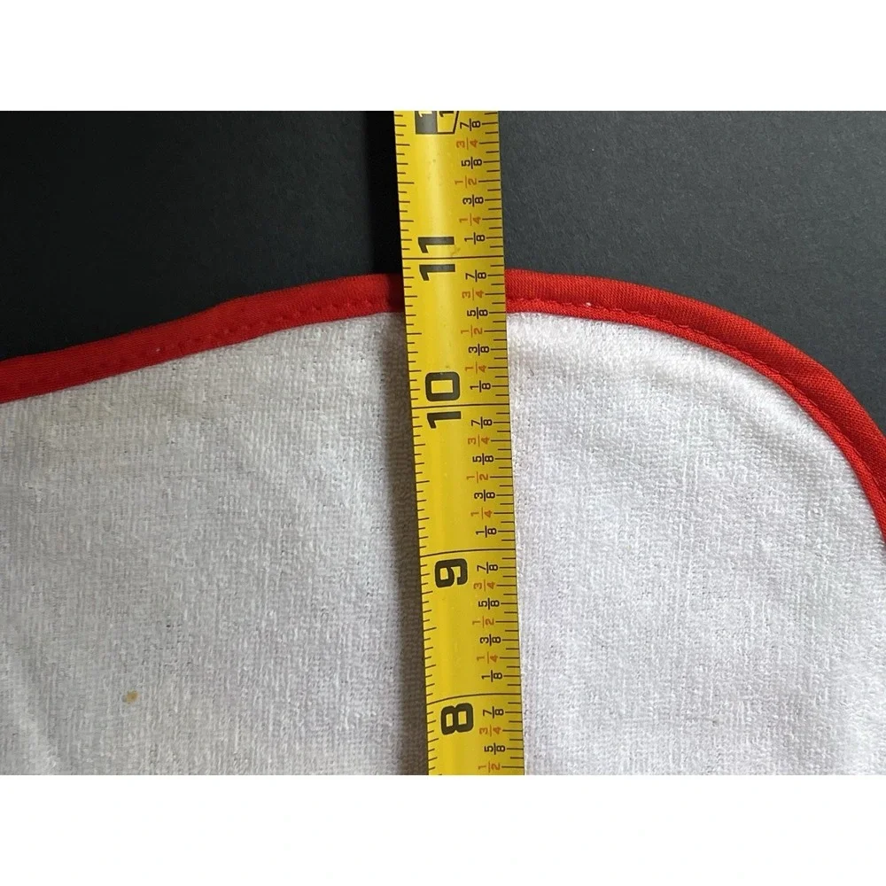 VTG 1984 McDonalds Ronald McDonald Time To Eat Baby Bib Vinyl Terry Cloth‎ 13x11